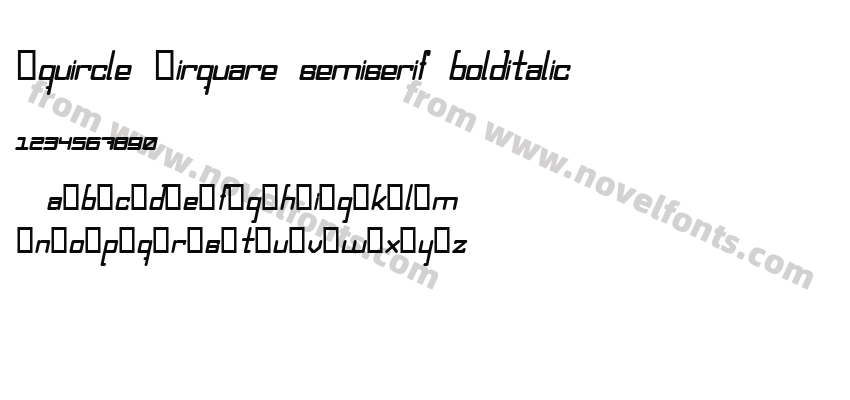 Squircle Cirquare semiserif bolditalicPreview