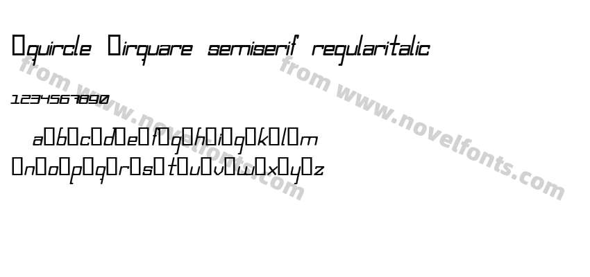 Squircle Cirquare semiserif regularitalicPreview