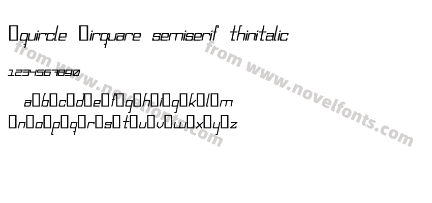 Squircle Cirquare semiserif thinitalicPreview