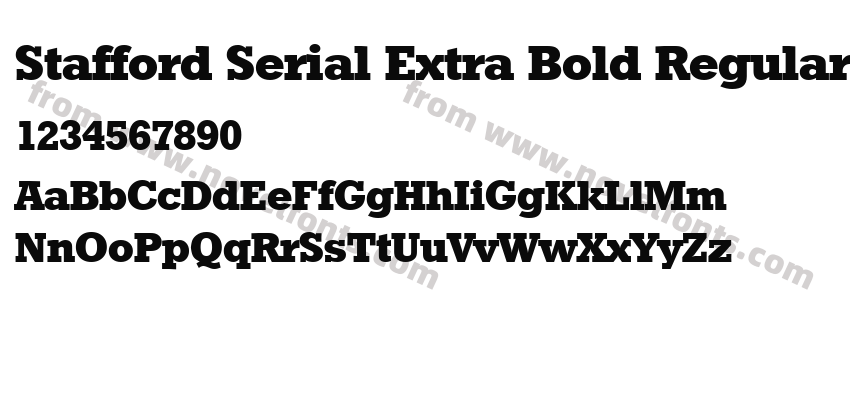 Stafford Serial Extra Bold RegularPreview