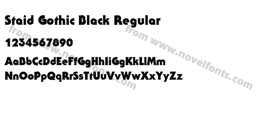 Staid Gothic Black RegularPreview