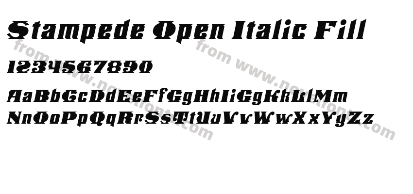 Stampede Open Italic FillPreview