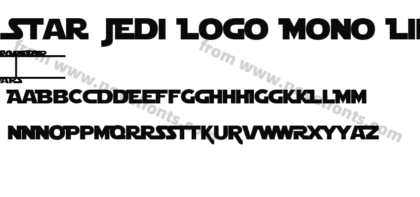 Star Jedi Logo Mono LinePreview