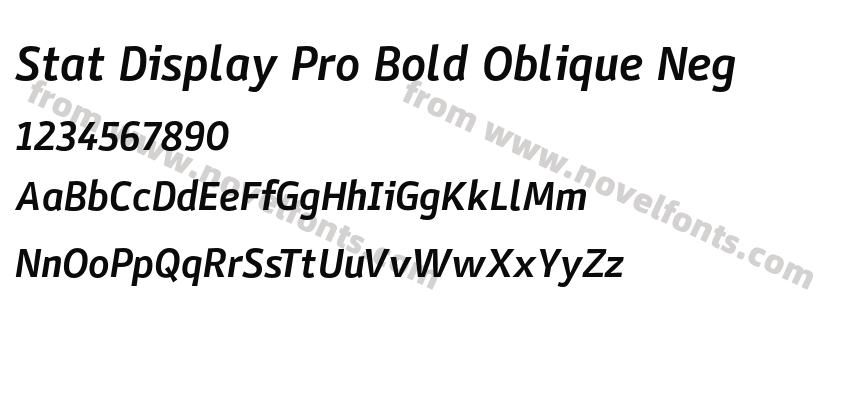 Stat Display Pro Bold Oblique NegPreview