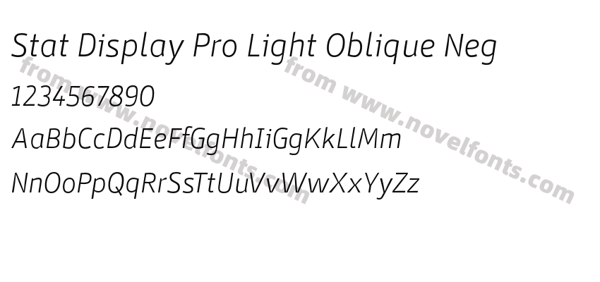 Stat Display Pro Light Oblique NegPreview