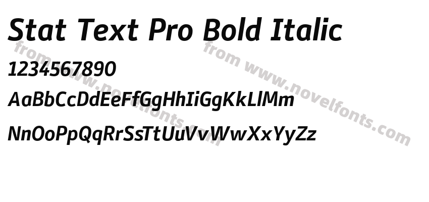 Stat Text Pro Bold ItalicPreview