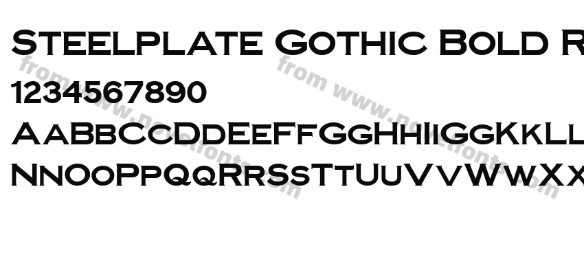 Steelplate Gothic Bold RegularPreview