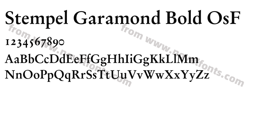 Stempel Garamond Bold OsFPreview