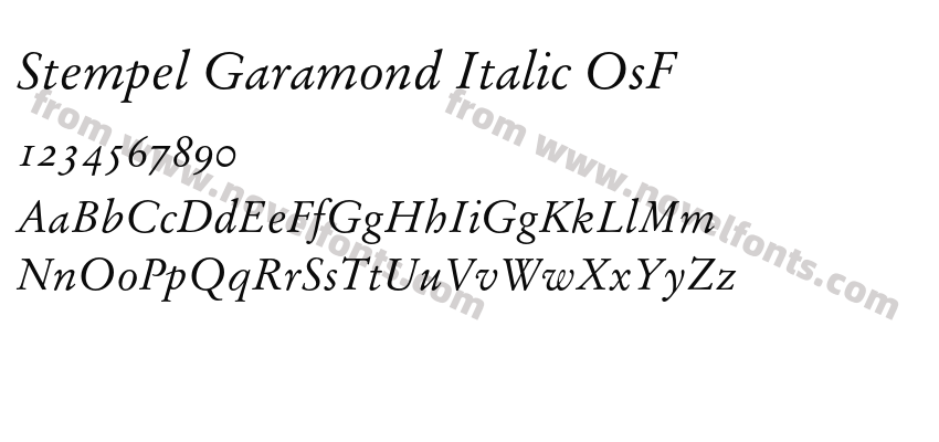 Stempel Garamond Italic OsFPreview