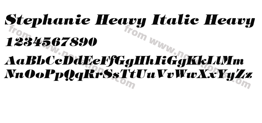 Stephanie Heavy Italic HeavyPreview