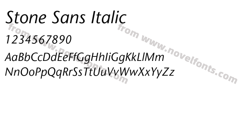 Stone Sans ItalicPreview