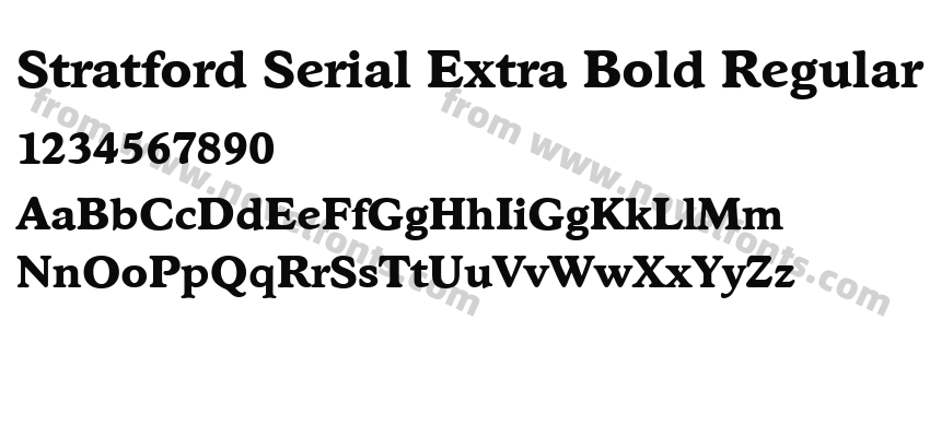 Stratford Serial Extra Bold RegularPreview