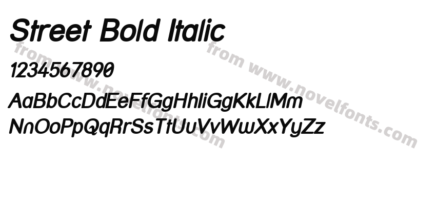 Street Bold ItalicPreview