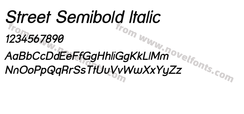 Street Semibold ItalicPreview