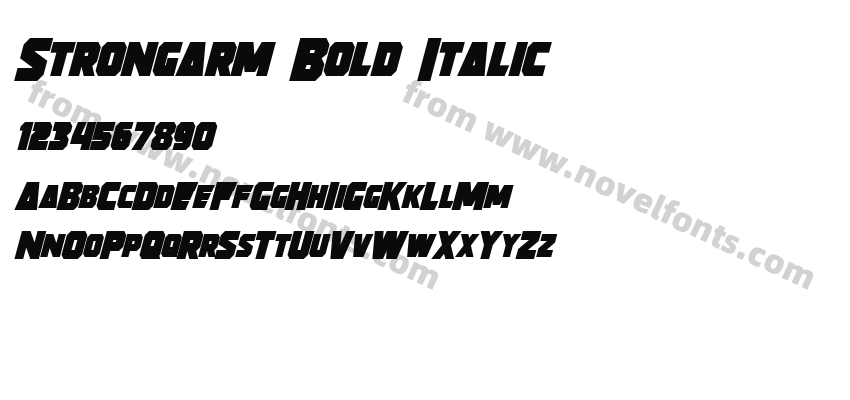 Strongarm Bold ItalicPreview