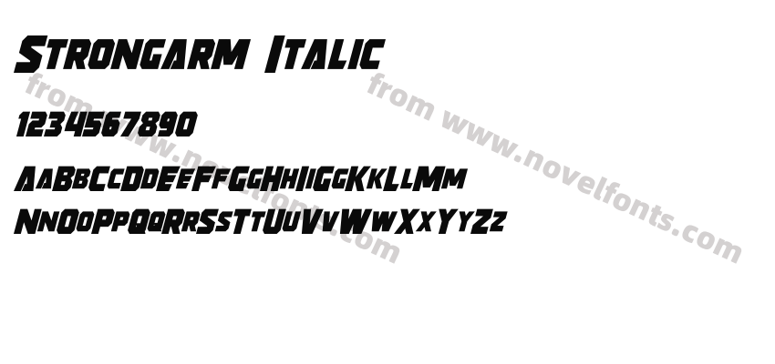 Strongarm ItalicPreview