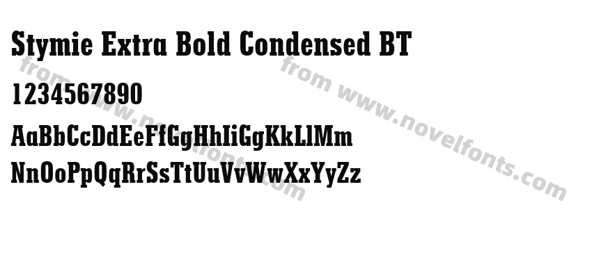 Stymie Extra Bold Condensed BTPreview