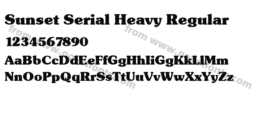 Sunset Serial Heavy RegularPreview