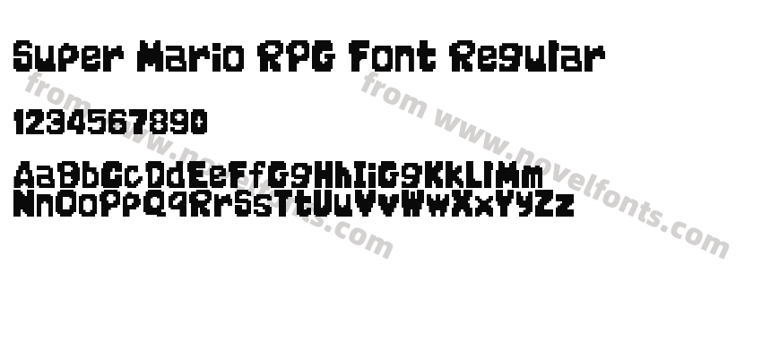 Super Mario RPG Font RegularPreview