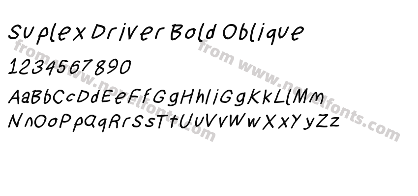 Suplex Driver Bold ObliquePreview