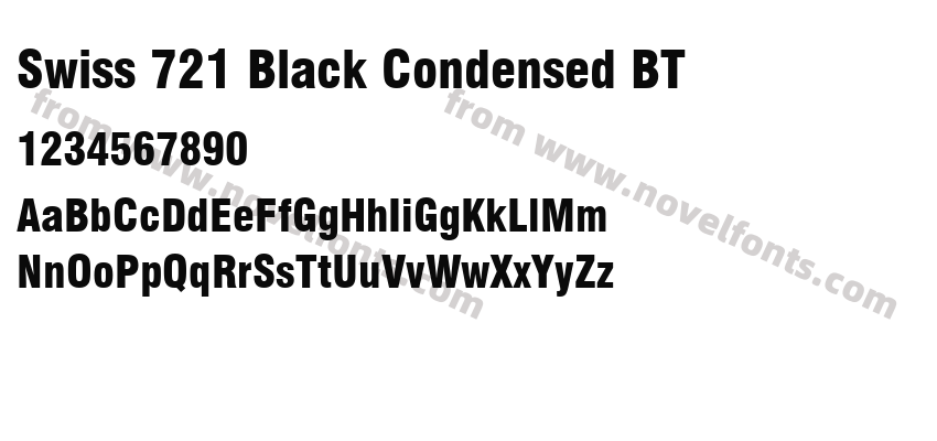 Swiss 721 Black Condensed BTPreview