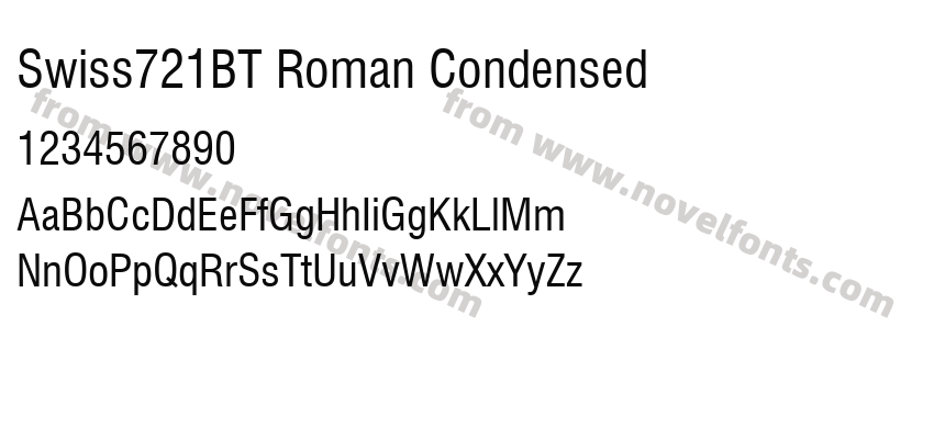 Swiss721BT Roman CondensedPreview