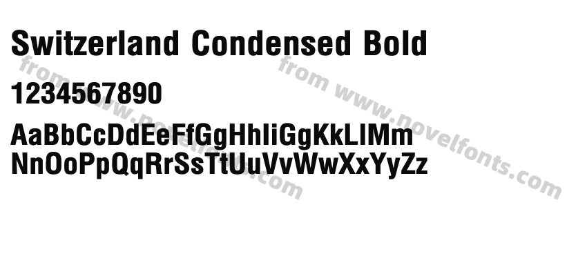 Switzerland Condensed BoldPreview