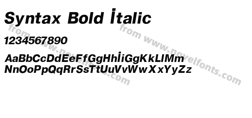 Syntax Bold ItalicPreview