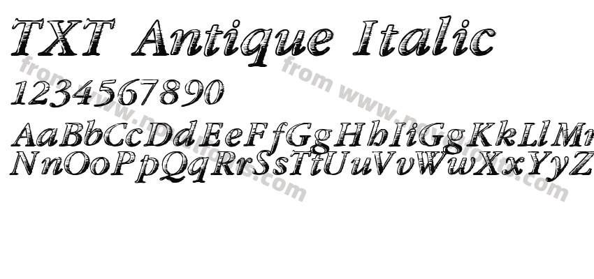 TXT Antique ItalicPreview