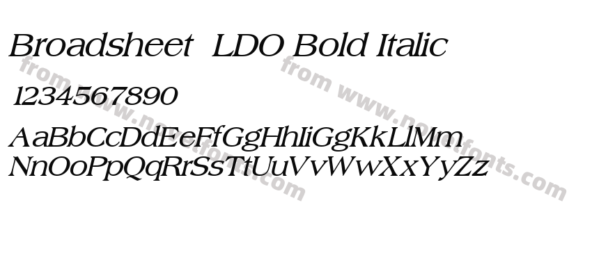 Broadsheet  LDO Bold ItalicPreview