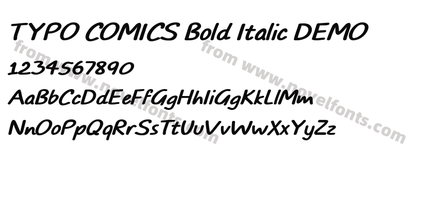 TYPO COMICS Bold Italic DEMOPreview