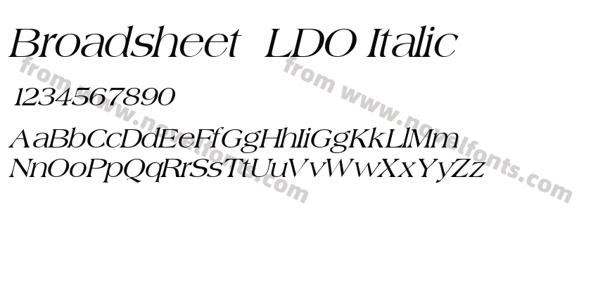 Broadsheet  LDO ItalicPreview