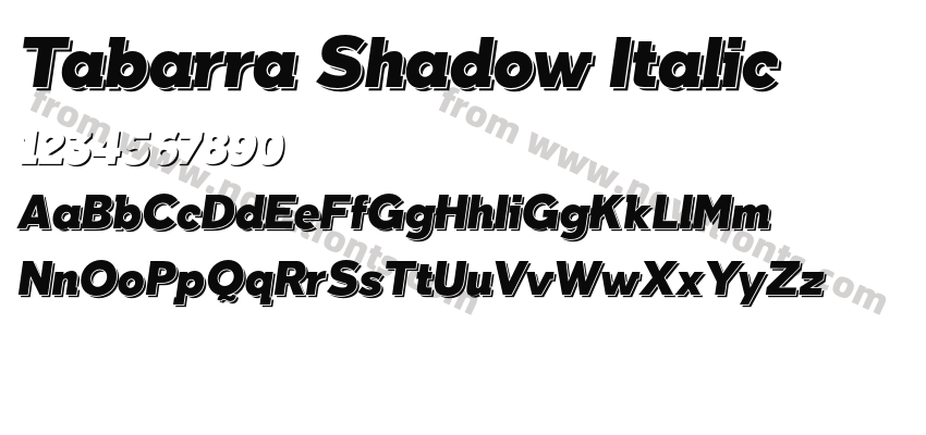 Tabarra Shadow ItalicPreview