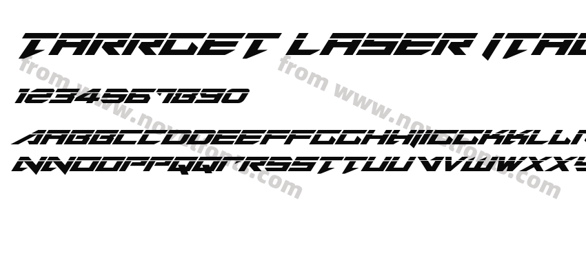 Tarrget Laser ItalicPreview