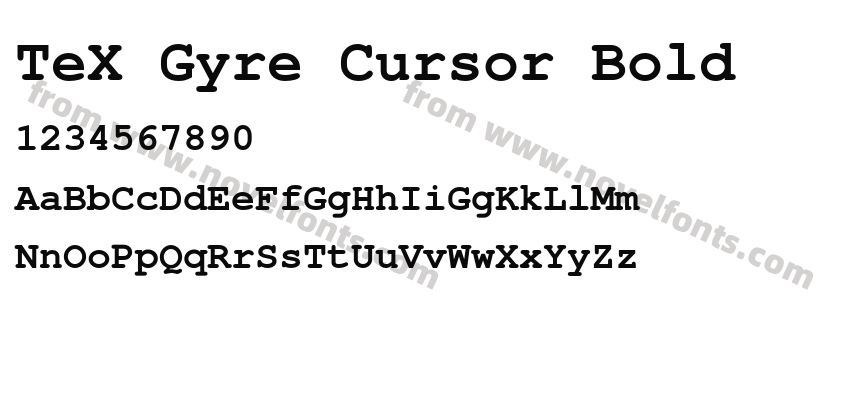 TeX Gyre Cursor BoldPreview
