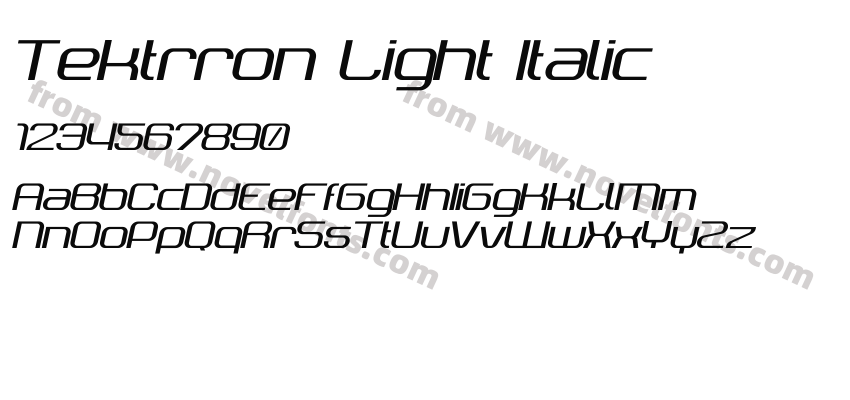 Tektrron Light ItalicPreview