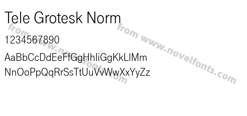 Tele Grotesk NormPreview