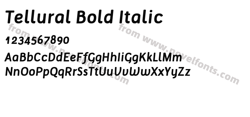 Tellural Bold ItalicPreview