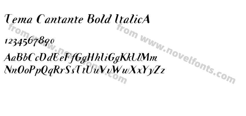 Tema Cantante Bold ItalicAPreview