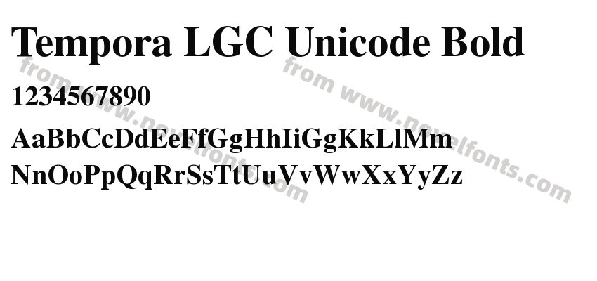 Tempora LGC Unicode BoldPreview