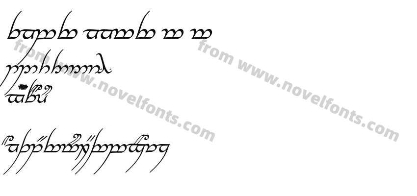 Tengwar Annatar Alt ItalicPreview