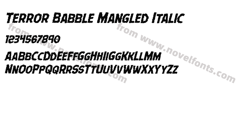 Terror Babble Mangled ItalicPreview