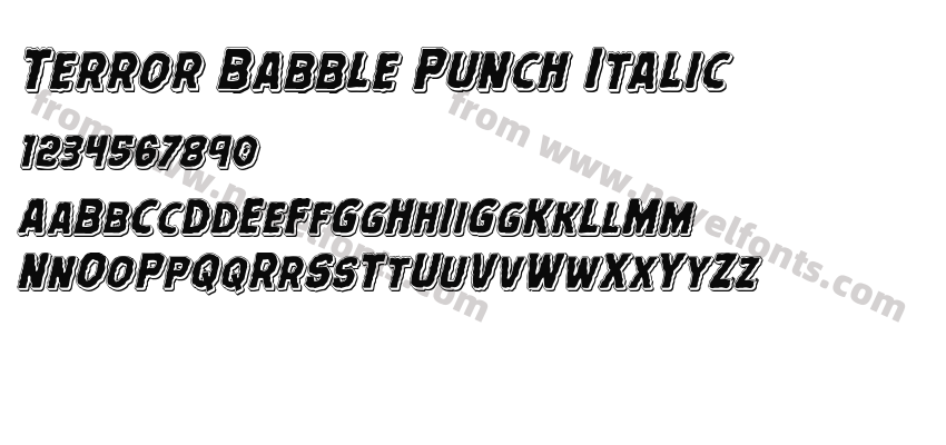 Terror Babble Punch ItalicPreview