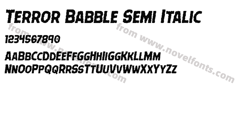 Terror Babble Semi ItalicPreview