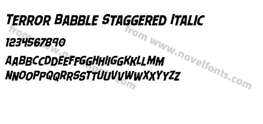 Terror Babble Staggered ItalicPreview