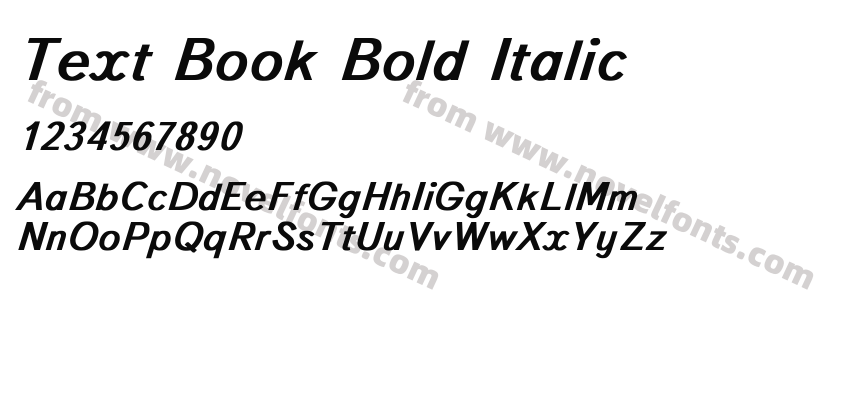 Text Book Bold ItalicPreview