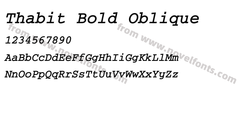 Thabit Bold ObliquePreview