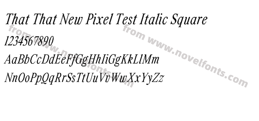 That That New Pixel Test Italic SquarePreview