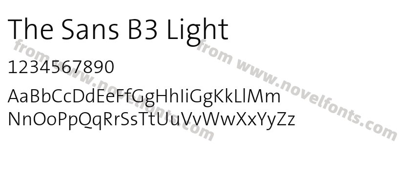 The Sans B3 LightPreview