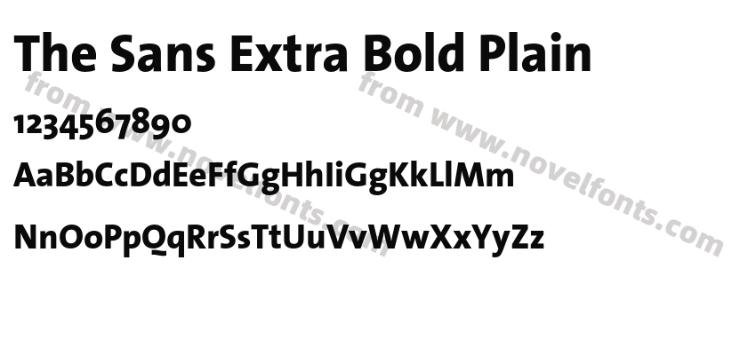 The Sans Extra Bold PlainPreview